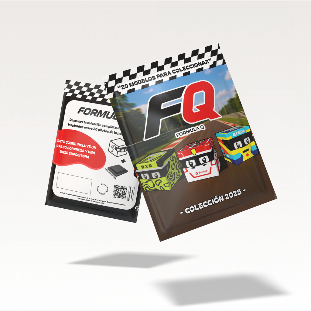 Animación presentación sobre sorpresa Mini Cascos Formula Q