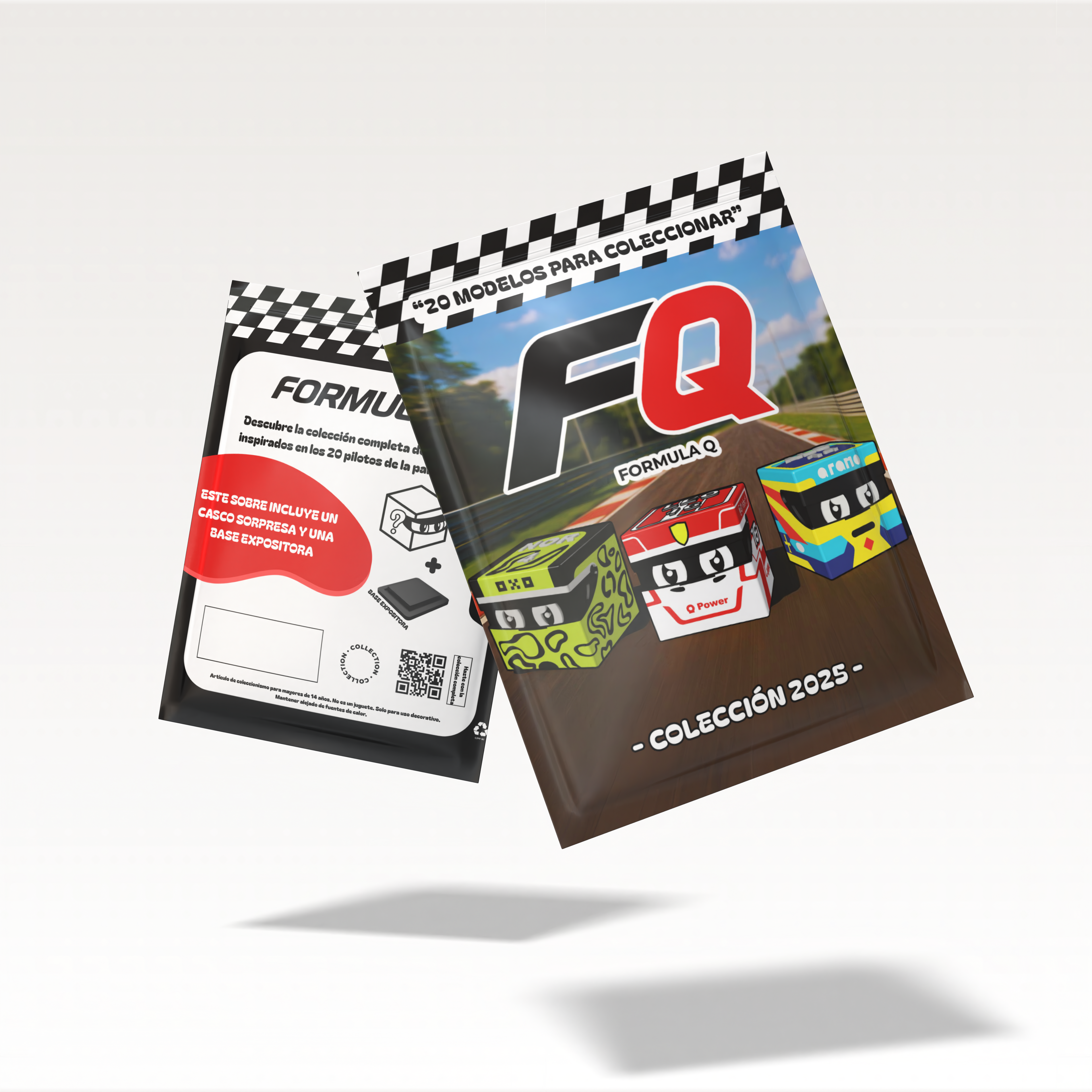 Animación presentación sobre sorpresa Mini Cascos Formula Q